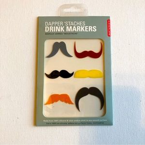 Kikkerland Drink Moustache Markers